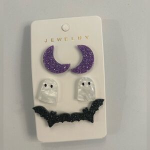 Set of three Halloween earrings